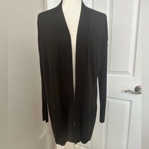 Ann Taylor Long Black Cardigan - Like New